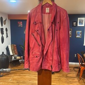 We the free jealously leather jacket